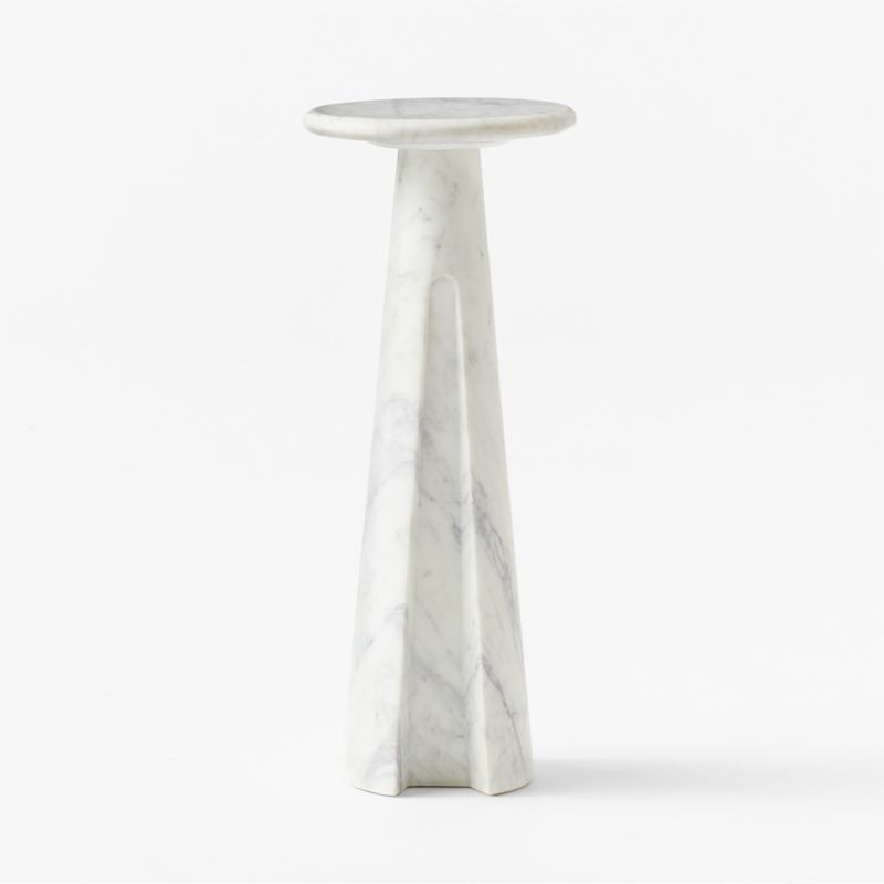 Ciccio White Marble Side Table - image 7 of 11