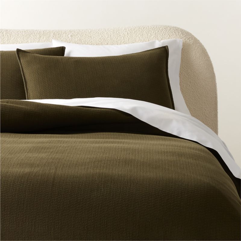 View Ciebon Organic Cotton Dark Green King Duvet Cover details