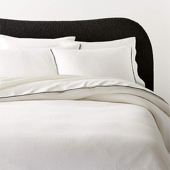 Ciebon Organic Cotton Warm White Full/Queen Duvet Cover