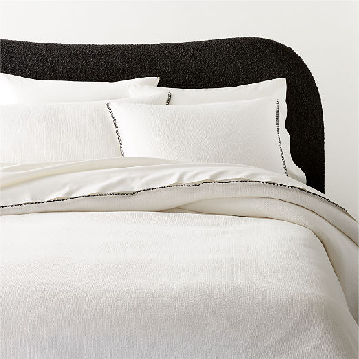 Ciebon Organic Cotton Warm White Pillow Shams Set of 2