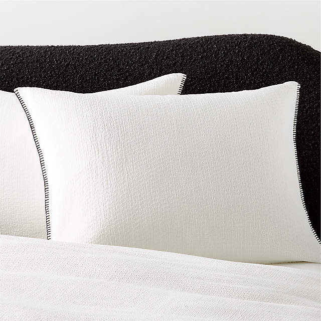 Organic Cotton White Textured Duvet Covers