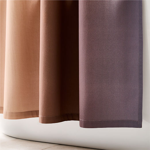 Ciel Organic Cotton Sateen Mauve Ombre Shower Curtain 72"