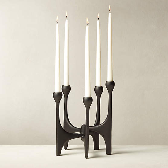 Cinq Black Multi Taper Candle Holder