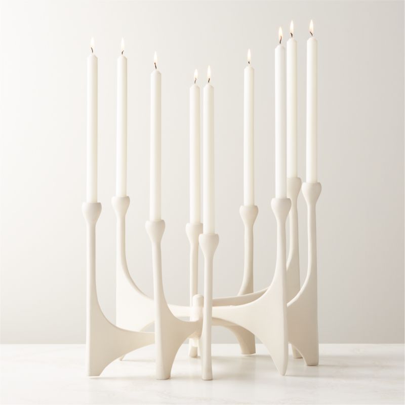 Viewing product image Cinq White Multi Taper Candle Holder Large - image 1 of 3