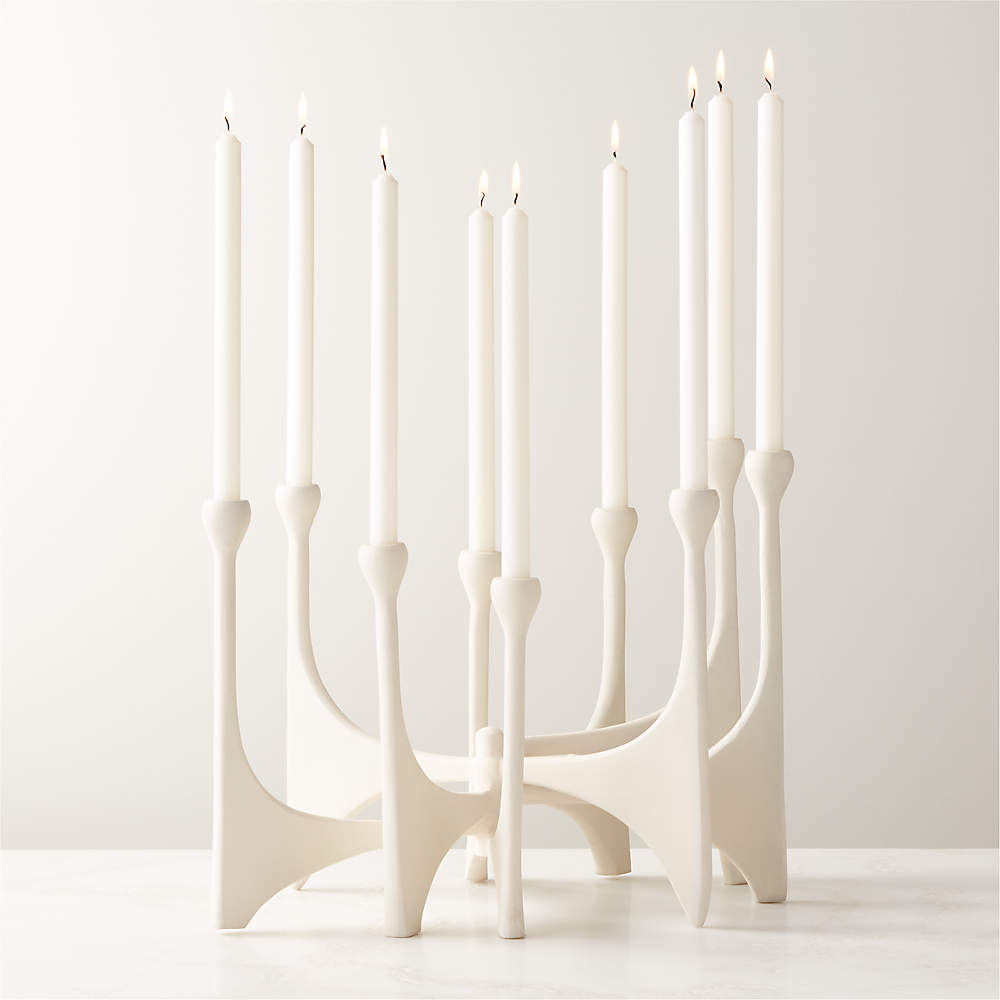 Cinq White Multi Modern Taper Candle Holder Large + Reviews