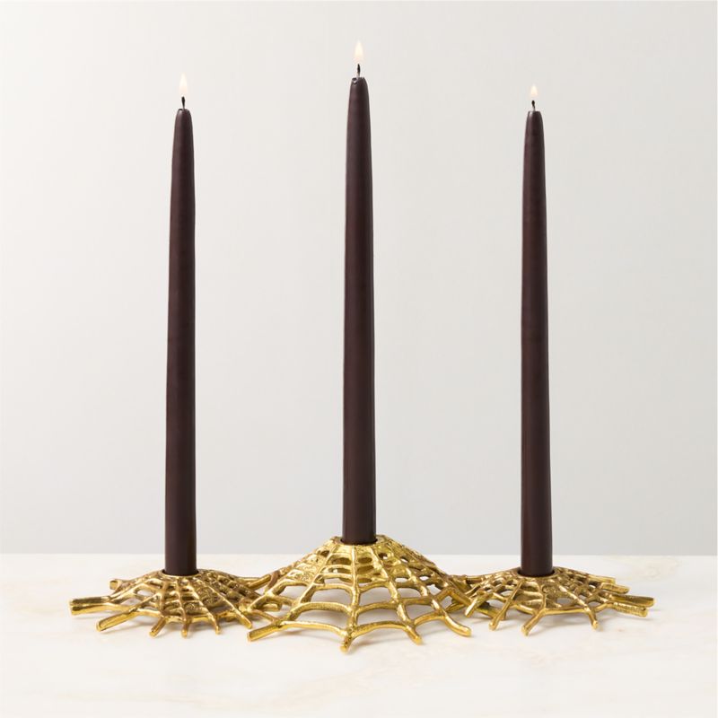 View Cipher Brass Spiderweb Taper Candle Holder details