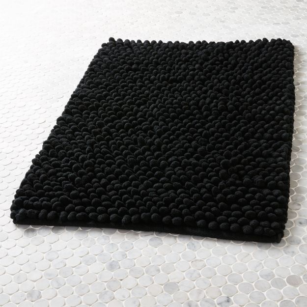 cirrus black bath mat + Reviews | CB2