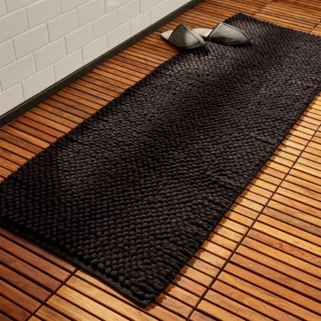 Cirrus Black Bath Runner - Grey