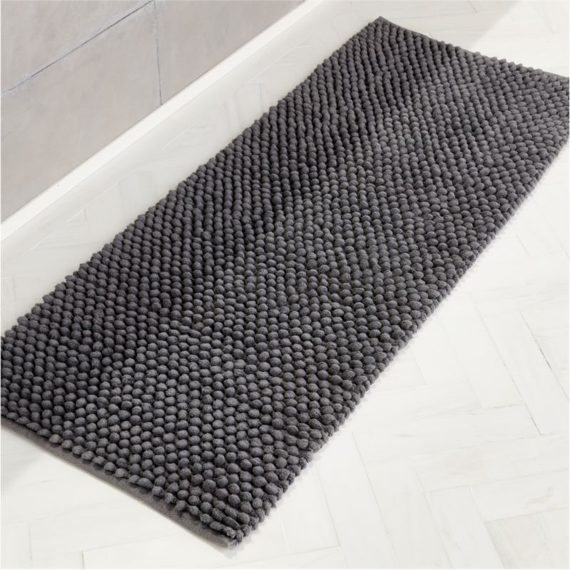 Cirrus Grey Bath Runner + Reviews | CB2 