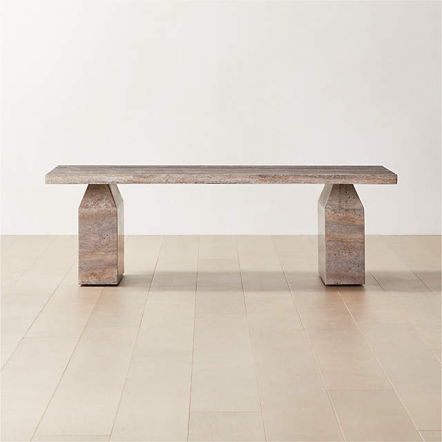 travertine side table cb2