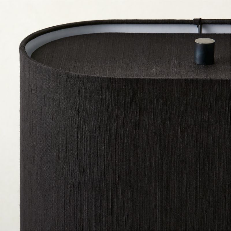 Clair Black Shagreen Table Lamp with Black Shade - image 4 of 5