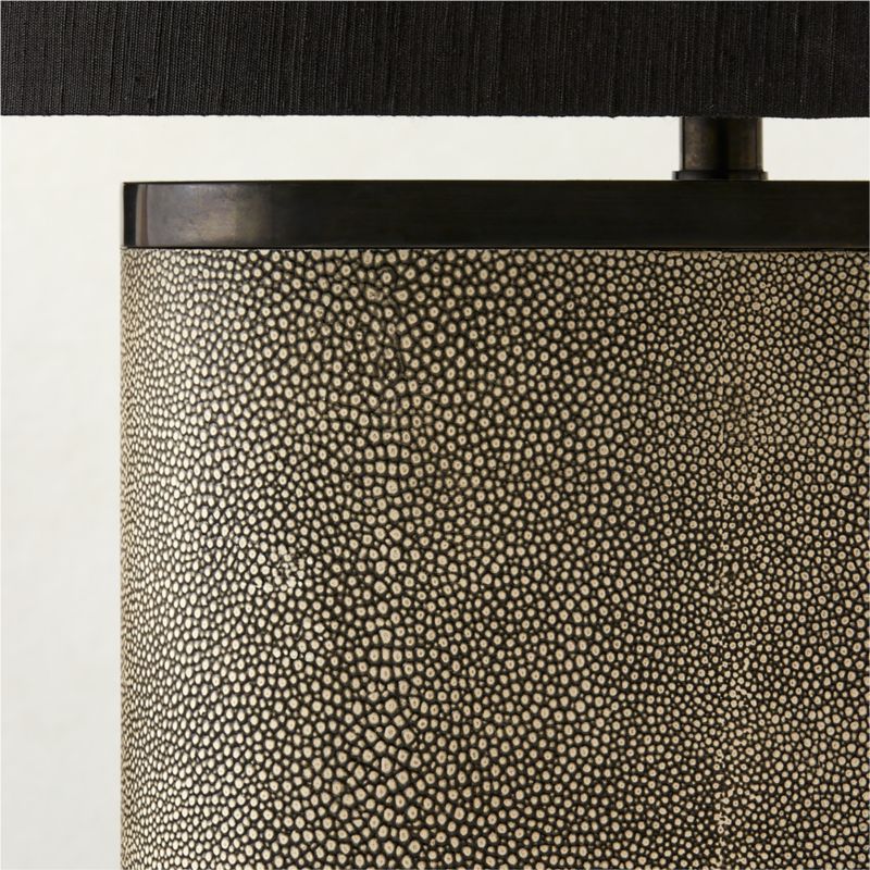 Clair Black Shagreen Table Lamp with Black Shade - image 3 of 5