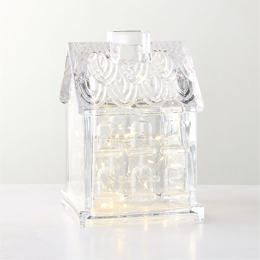 Clara Glass Gingerbread Holiday House 7.5"
