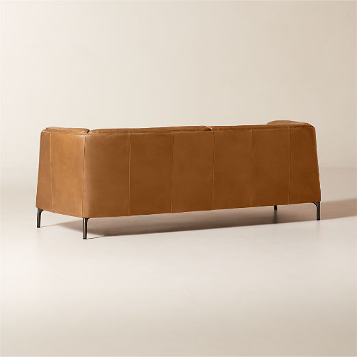 Clarendon 80" Saddle Leather Sofa