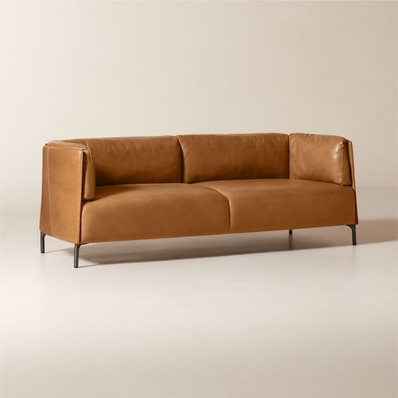 Clarendon 80" Saddle Leather Sofa - image 2 of 7