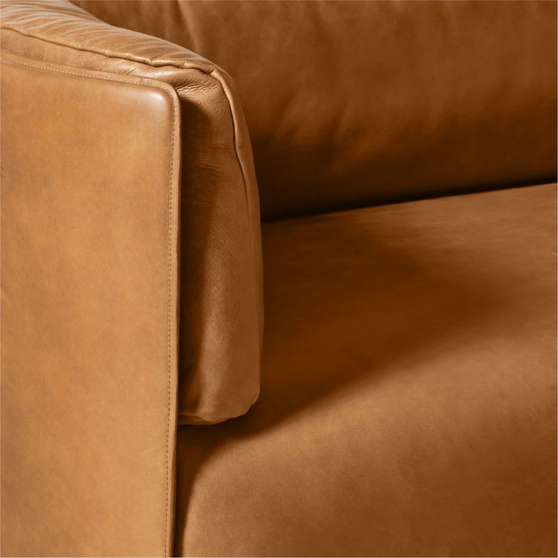 Clarendon 80" Saddle Leather Sofa - image 5 of 7