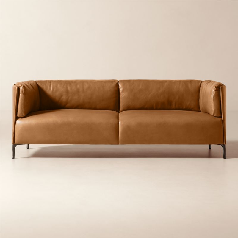 Clarendon 80" Saddle Leather Sofa - image 0 of 7