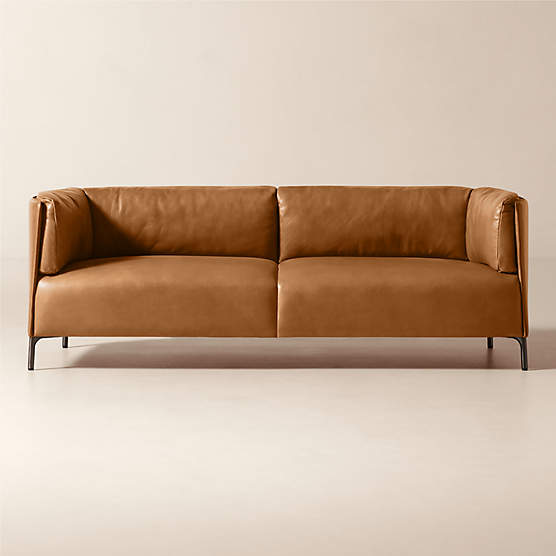 Clarendon 80" Saddle Leather Sofa