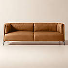 Ambroise 104" Black Leather Sofa