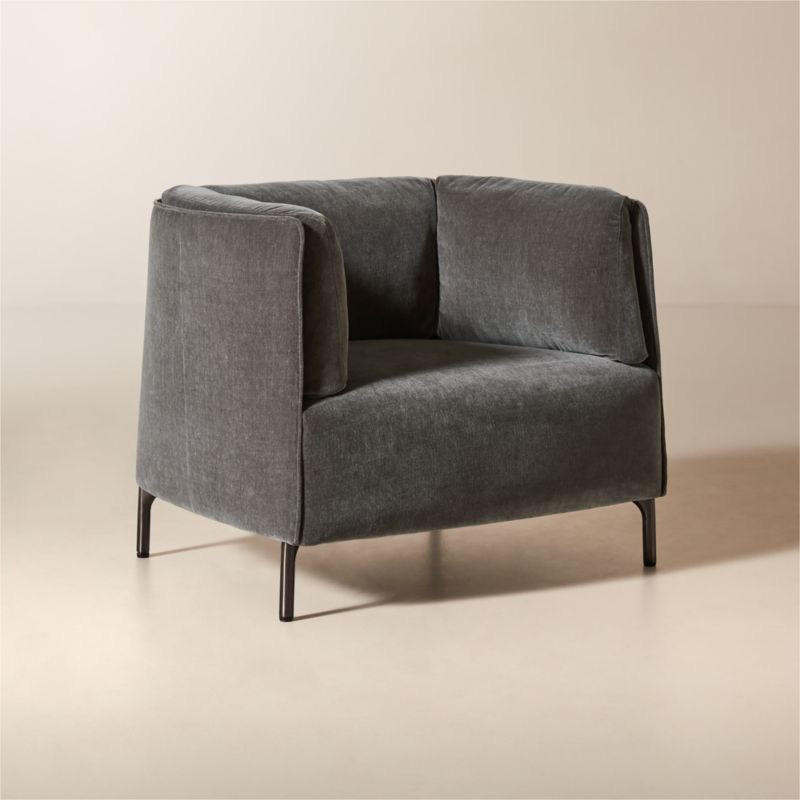 Clarendon Light Grey Fabric Accent Chair - image 2 of 7