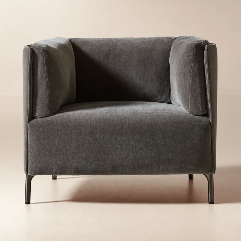 Clarendon Light Grey Fabric Accent Chair - image 0 of 7