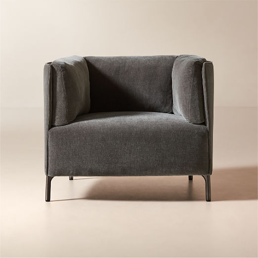 Clarendon Light Grey Fabric Accent Chair