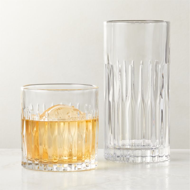 Ribbed Glassware Vintage Drinking Glasses Vintage Glassware with Straw Set  Highball Glass Cups - China Ripple Whiskey Glass and Highball Drinking  Glasses price