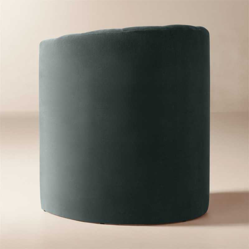 Clark Dark Blue Velvet Dining Armchair - image 5 of 10