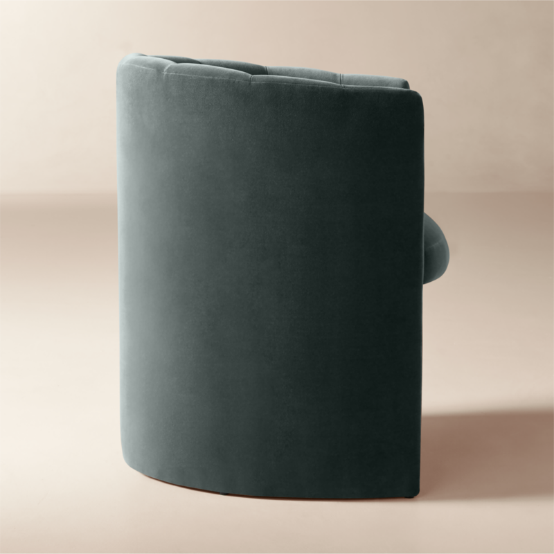 Clark Dark Blue Velvet Dining Armchair - image 4 of 10