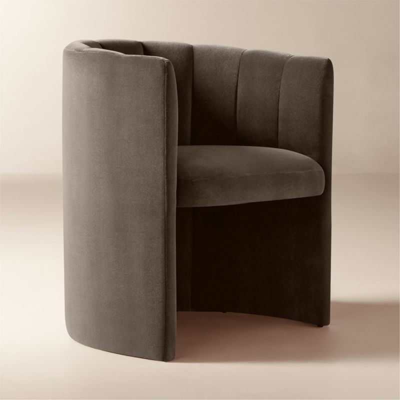 Clark Mink Faux Mohair Dining Armchair - image 2 of 7
