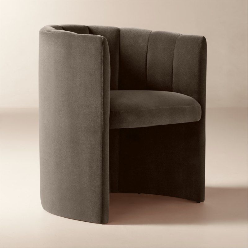 Clark Mink Faux Mohair Dining Armchair - image 3 of 9
