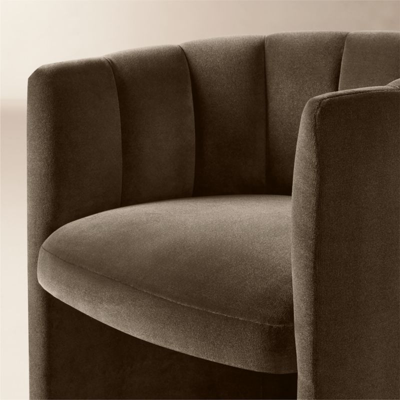 Clark Mink Faux Mohair Dining Armchair - image 5 of 7
