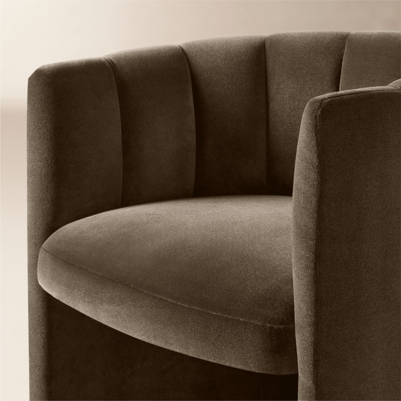 Clark Mink Faux Mohair Dining Armchair - image 6 of 9