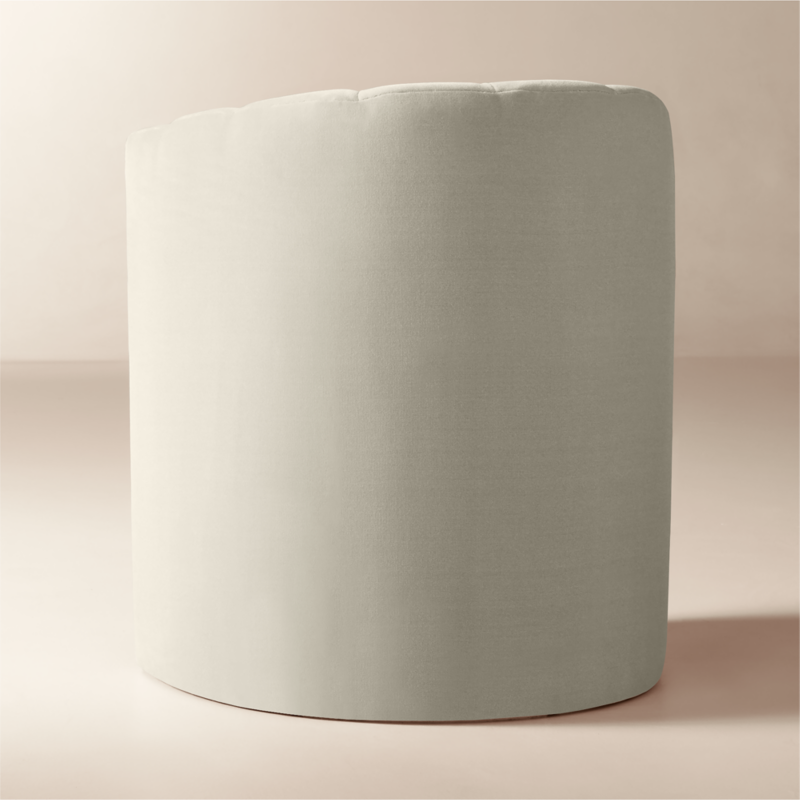 Clark Light Grey Faux Mohair Dining Armchair - image 5 of 9