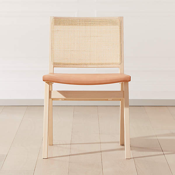 cb2 cane dining chair