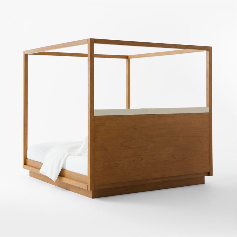 Clauson Warm White Canopy King Bed - image 5 of 7