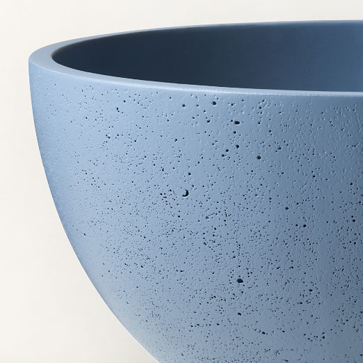 Claudia Blue Cement Indoor/Outdoor Pedestal Planter Bowls