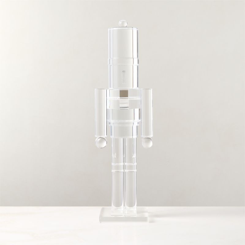 View Clear Acrylic Christmas Nutcracker 16" details