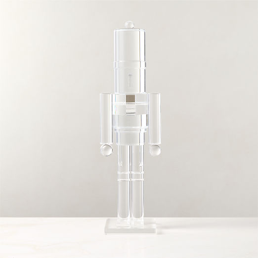 Clear Acrylic Christmas Nutcracker 16"