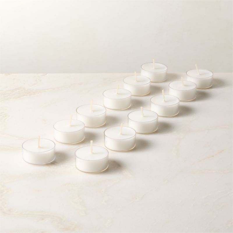 Clear-Cupped Tealight Candles Set of 12 - image 1 of 3