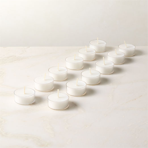 Clear-Cupped Tealight Candles Set of 12
