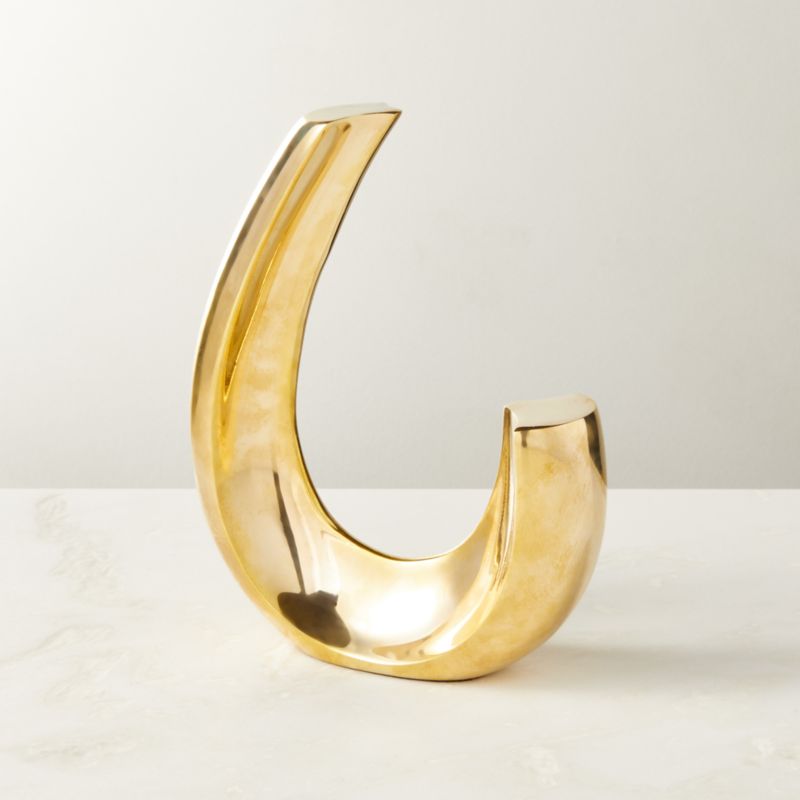 Clef Brass Sculpture Bookend - image 0 of 6