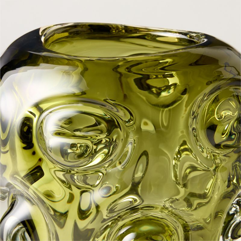 Clio Bubble Green Glass Vase - image 2 of 6