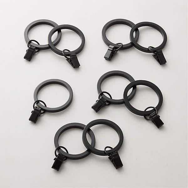Kara Openable Curtain Rings With Clips Hooks
