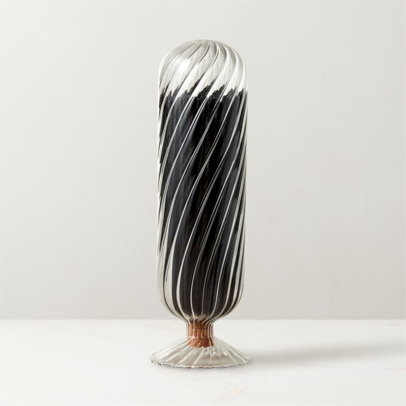 View Large Glass Cloche with Black Matches details