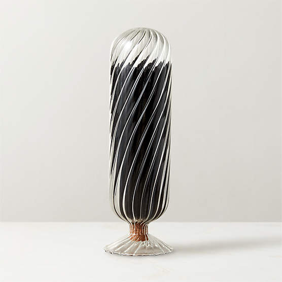 Large Glass Cloche with Black Matches