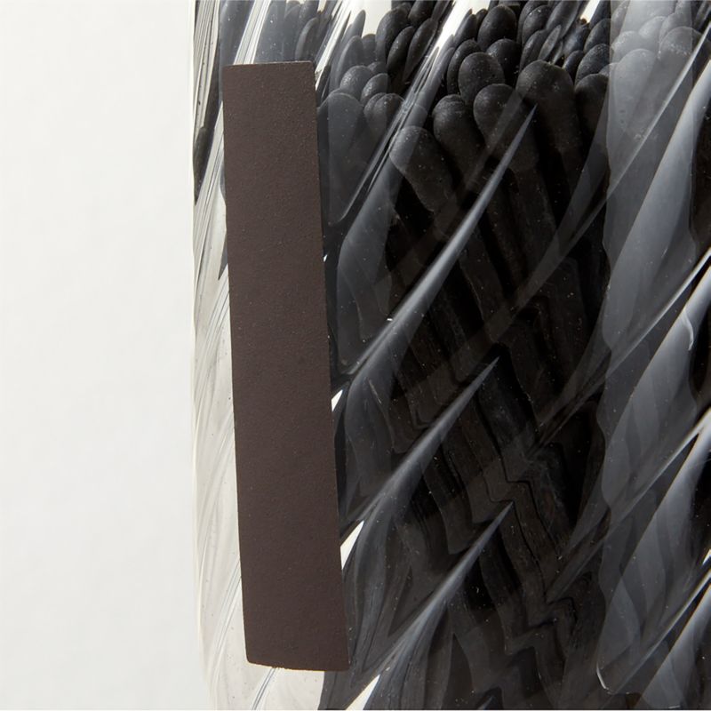 Small Glass Cloche with Black Matches - image 1 of 5