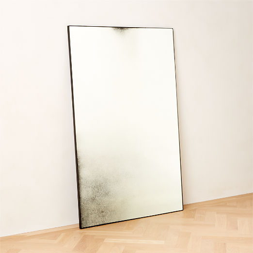 Clooney Antiqued Black Full-Length Floor Mirror 48''x72''