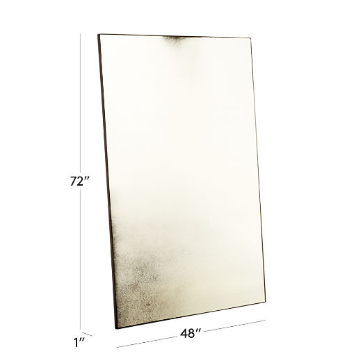 Clooney Antiqued Black Full-Length Floor Mirror 48''x72''