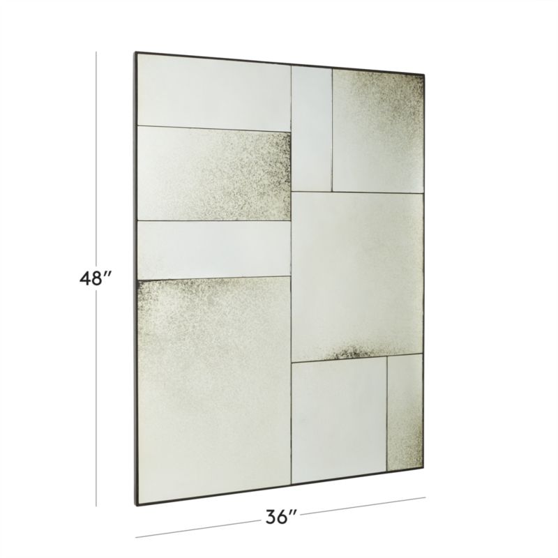 View Clooney Antiqued Panel Wall Mirror 36''x48'' - image 2 of 6